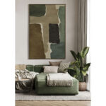 CROSS LINE ΠΙΝΑΚΑΣ ΔΙΑΚΟΣΜΗΤΙΚΟΣ ΜΕ ΚΟΡΝΙΖΑ 80x120x4cm ΚΑΜΒΑΣ ΚΑΦΕ ΠΟΛΥΧΡΩΜΟ ΞΥΛΟ ΦΥΣΙΚΟ 033174 - Image 2