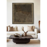 AFENGIA ΠΙΝΑΚΑΣ ΔΙΑΚΟΣΜΗΤΙΚΟΣ ΜΕ ΚΟΡΝΙΖΑ 80x80x4cm ΚΑΜΒΑΣ ΚΑΦΕ ΚΑΦΕ ΞΥΛΟ ΜΑΥΡΟ 033177 - Image 2