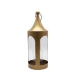 LUM ΦΑΝΑΡΙ ΡΕΣΩ 19x19x52cm ΜΕΤΑΛΛΟ ΧΡΥΣΟ ΜΕΤΑΛΛΙΚΟ ΓΥΑΛΙ 033231