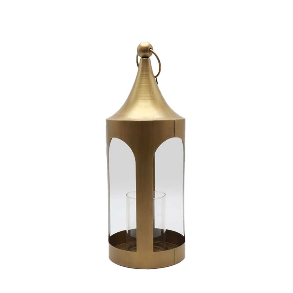 033231-G3093-first-_1 LUM ΦΑΝΑΡΙ ΡΕΣΩ 19x19x52cm ΜΕΤΑΛΛΟ ΧΡΥΣΟ ΜΕΤΑΛΛΙΚΟ ΓΥΑΛΙ 033231 - Image 1