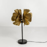 BLOSSOM ΦΩΤΙΣΤΙΚΟ ΕΠΙΤΡΑΠΕΖΙΟ 34.5x34.5x55cm ΜΕΤΑΛΛΟ BROWN GOLD ΜΑΥΡΟ 033307