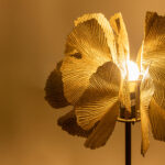 BLOSSOM ΦΩΤΙΣΤΙΚΟ ΕΠΙΤΡΑΠΕΖΙΟ 34.5x34.5x55cm ΜΕΤΑΛΛΟ BROWN GOLD ΜΑΥΡΟ 033307 - Image 5