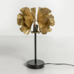 BLOSSOM ΦΩΤΙΣΤΙΚΟ ΕΠΙΤΡΑΠΕΖΙΟ 41x41x65cm ΜΕΤΑΛΛΟ BROWN GOLD ΜΑΥΡΟ 033308