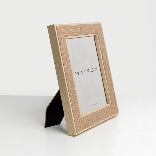 LINO ΚΟΡΝΙΖΑ 20.6x2x25.6cm MDF BEIGE ΣΚΟΥΡΟ ΦΥΣΙΚΟ ΓΥΑΛΙ 033351 - Image 2