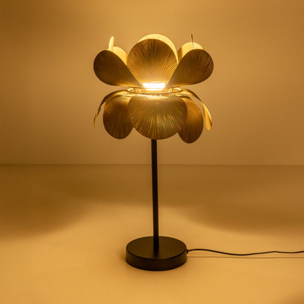 BLOSSOM ΦΩΤΙΣΤΙΚΟ ΕΠΙΤΡΑΠΕΖΙΟ 26x26x55cm ΜΕΤΑΛΛΟ BROWN GOLD 033360 - Image 3