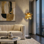 BLOSSOM ΦΩΤΙΣΤΙΚΟ ΕΠΙΔΑΠΕΔΙΟ 44x44x152cm ΜΕΤΑΛΛΟ BROWN GOLD 033362 - Image 2