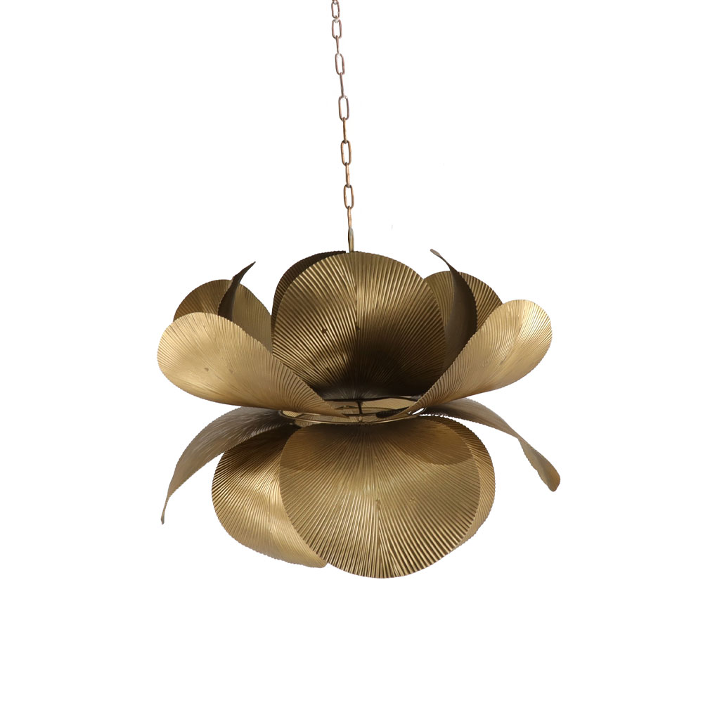 033363-AEZmi-first-_1 BLOSSOM ΦΩΤΙΣΤΙΚΟ ΚΡΕΜΑΣΤΟ 56.5x56.5x43cm ΜΕΤΑΛΛΟ BROWN GOLD 033363 - Image 1