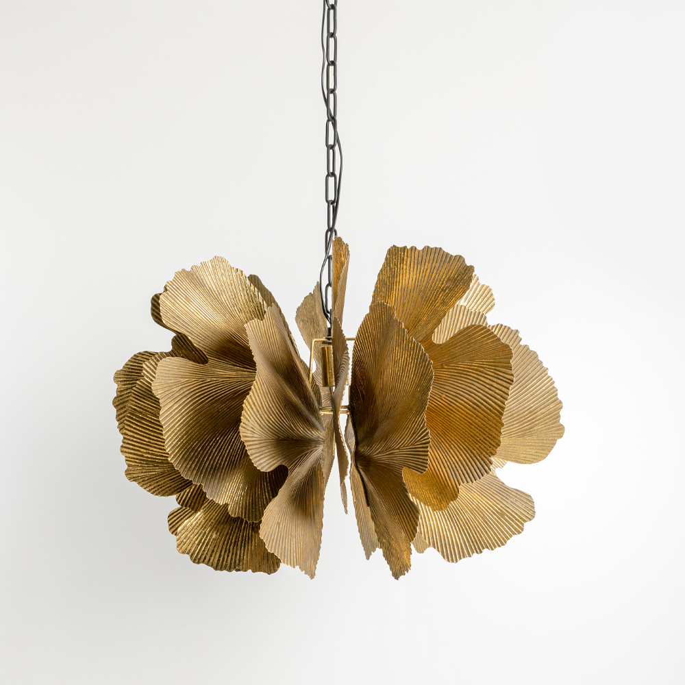 033364-DoDZh-first-_1 BLOSSOM ΦΩΤΙΣΤΙΚΟ ΚΡΕΜΑΣΤΟ 71x71x50cm ΜΕΤΑΛΛΟ BROWN GOLD 033364 - Image 1