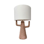 TREELAMP ΦΩΤΙΣΤΙΚΟ ΕΠΙΤΡΑΠΕΖΙΟ 30x30x55cm POLYRESIN TERRACOTTA ΛΕΥΚΟ ΥΦΑΣΜΑ 034148