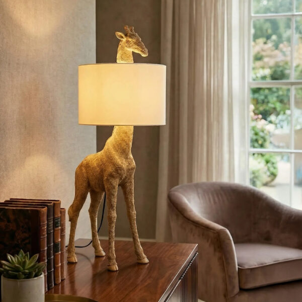 GIRAFFA ΦΩΤΙΣΤΙΚΟ ΕΠΙΤΡΑΠΕΖΙΟ 30x26x68cm POLYRESIN ΦΥΣΙΚΟ ΥΦΑΣΜΑ 034163 - Image 2