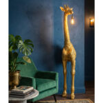 GIRAFE ΦΩΤΙΣΤΙΚΟ ΕΠΙΔΑΠΕΔΙΟ 42x35x196cm FIBERGLASS ΧΡΥΣΟ 034166 - Image 2