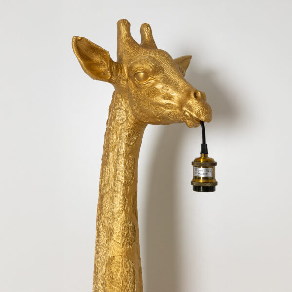 GIRAFE ΦΩΤΙΣΤΙΚΟ ΕΠΙΔΑΠΕΔΙΟ 42x35x196cm FIBERGLASS ΧΡΥΣΟ 034166 - Image 4