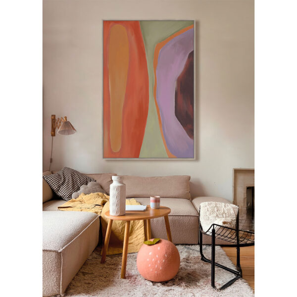 GEO DREAM B ΠΙΝΑΚΑΣ ΔΙΑΚΟΣΜΗΤΙΚΟΣ ΜΕ ΚΟΡΝΙΖΑ 80x120x4cm ΚΑΜΒΑΣ ΠΟΛΥΧΡΩΜΟ ΞΥΛΟ ΦΥΣΙΚΟ 034228 - Image 2