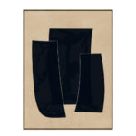 VISUELLE ΠΙΝΑΚΑΣ ΔΙΑΚΟΣΜΗΤΙΚΟΣ ΜΕ ΚΟΡΝΙΖΑ 90x120x4cm ΚΑΜΒΑΣ ΜΠΕΖ ΜΑΥΡΟ ΞΥΛΟ ΦΥΣΙΚΟ 034241