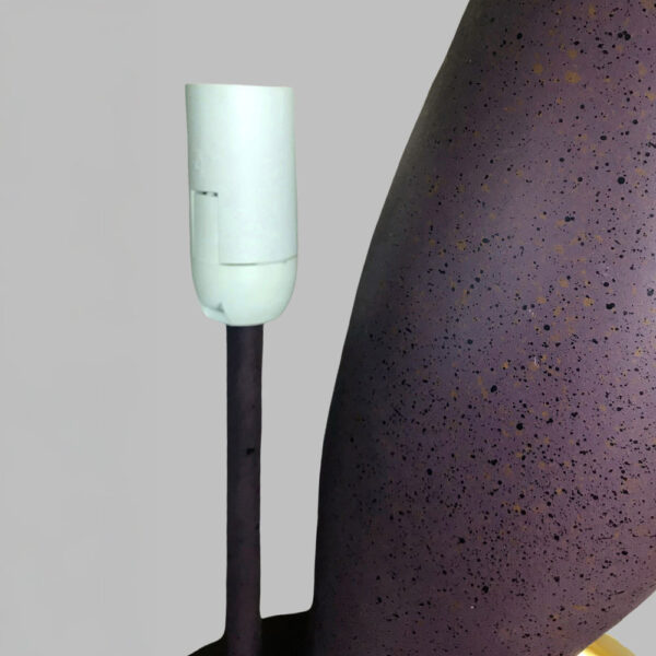 QUACK B ΦΩΤΙΣΤΙΚΟ ΕΠΙΤΡΑΠΕΖΙΟ 37x23x57.5cm POLYRESIN ΜΩΒ ΑΝΟΙΧΤΟ ΧΡΥΣΟ ΥΦΑΣΜΑ ΜΩΒ ΣΚΟΥΡΟ 034446 - Image 4