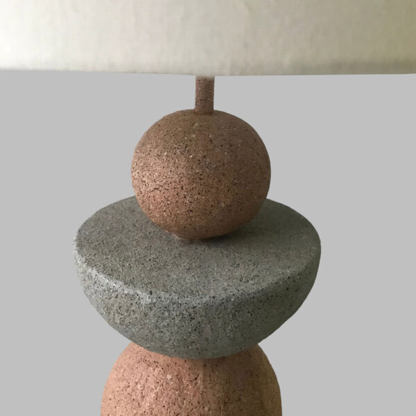 ZENSTONE A ΦΩΤΙΣΤΙΚΟ ΕΠΙΤΡΑΠΕΖΙΟ 25.5x25.5x49cm POLYRESIN ΠΟΛΥΧΡΩΜΟ ΥΦΑΣΜΑ ΛΕΥΚΟ 034464 - Image 4