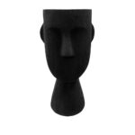 POLYFACE ΒΑΖΟ 26x7.8x25cm POLYRESIN ΜΑΥΡΟ 034489