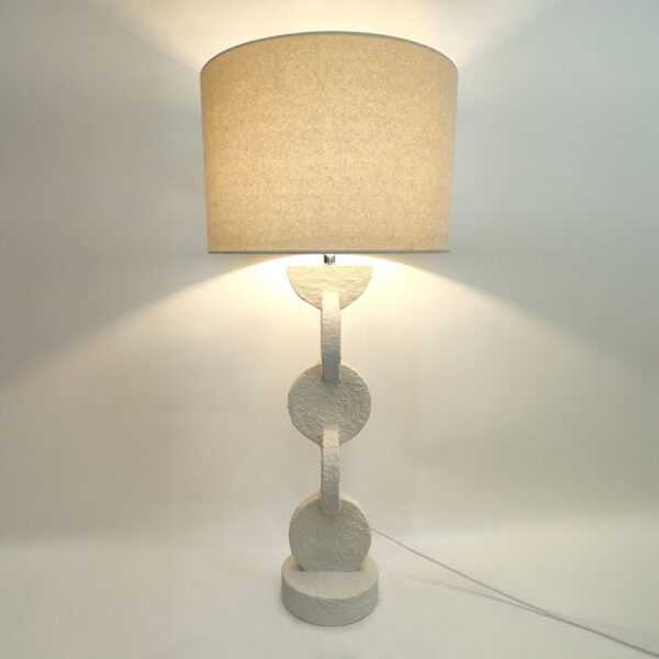 PRISMA ΦΩΤΙΣΤΙΚΟ ΕΠΙΤΡΑΠΕΖΙΟ 38x38x84cm RESIN ΜΠΕΖ ΛΙΝΟ ΜΠΕΖ 034584 - Image 2