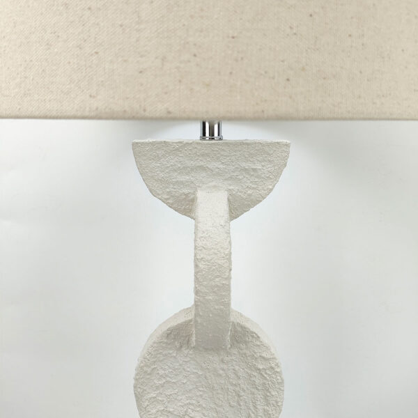 PRISMA ΦΩΤΙΣΤΙΚΟ ΕΠΙΤΡΑΠΕΖΙΟ 38x38x84cm RESIN ΜΠΕΖ ΛΙΝΟ ΜΠΕΖ 034584 - Image 3