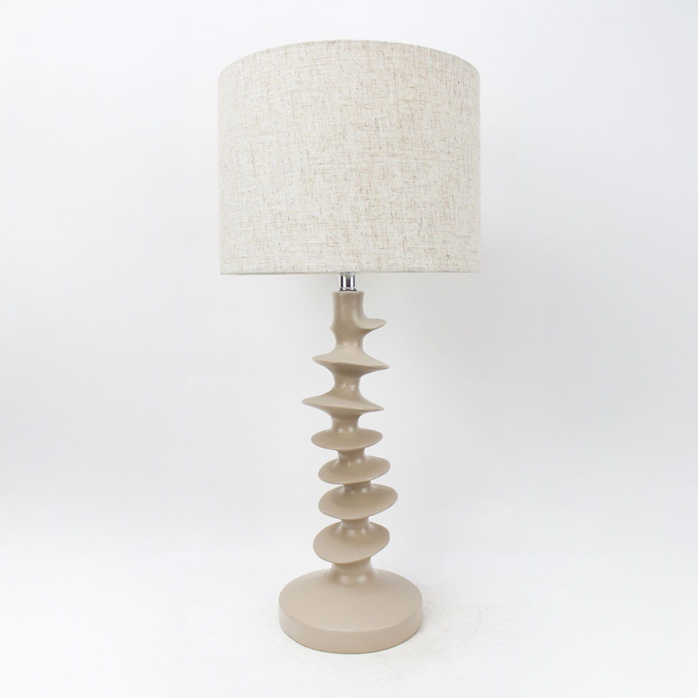 034599-gTfFO-first-_1 STRIO ΦΩΤΙΣΤΙΚΟ ΕΠΙΤΡΑΠΕΖΙΟ 28x28x61cm RESIN ΜΠΕΖ ΛΙΝΟ ΜΠΕΖ 034599 - Image 1