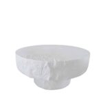 SORRENTO SIDE TABLE ΛΕΥΚΟ ΜΕ ΟΨΗ ΜΑΡΜΑΡΟΥ 91.5x91.5x45cm 04-1284