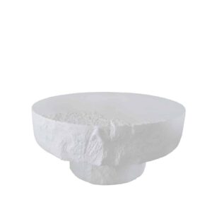 SORRENTO SIDE TABLE ΛΕΥΚΟ ΜΕ ΟΨΗ ΜΑΡΜΑΡΟΥ 91.5x91.5x45cm 04-1284