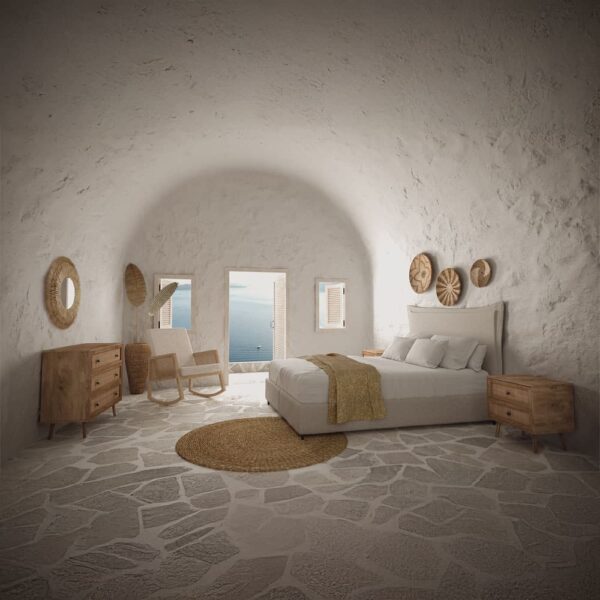 LONGWAVE ΚΡΕΒΑΤΙ ΜΕ ΑΠΟΘΗΚ. ΧΩΡΟ (ΓΙΑ ΣΤΡΩΜΑ 160x200cm) OFF WHITE 06-900 214x180x140cm 09-1991 - Image 2
