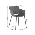 SEDIA ΚΑΡΕΚΛΑ MADDER BROWN 58x51x79.5cm 27-0212 - Image 5