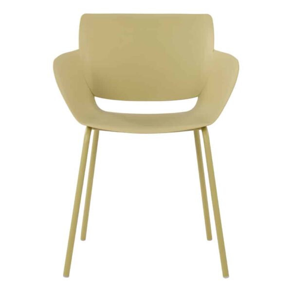 SEDIA ΚΑΡΕΚΛΑ ΚΙΤΡΙΝΟ PASTEL 58x51x79.5cm 27-0215 - Image 2