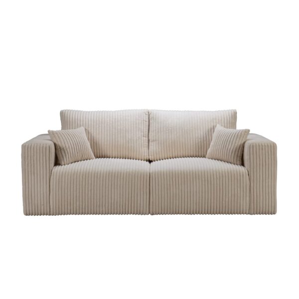 BULLET ΚΑΝΑΠΕΣ 3ΘΕΣΙΟΣ OFF WHITE AMBIENCE 02 232x101x92cm 71-0114 - Image 3