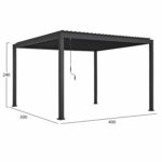 ΒΙΟΚΛΙΜΑΤΙΚΗ ΠΕΡΓΚΟΛΑ ΑΛΟΥΜΙΝΙΟΥ DOMECIL HM6612.01 ΜΕ ΜΕΤΑΛ. ΠΕΡΣΙΔΕΣ--300x400x240Υ - Image 2