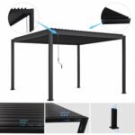 ΒΙΟΚΛΙΜΑΤΙΚΗ ΠΕΡΓΚΟΛΑ ΑΛΟΥΜΙΝΙΟΥ DOMECIL HM6612.01 ΜΕ ΜΕΤΑΛ. ΠΕΡΣΙΔΕΣ--300x400x240Υ - Image 3