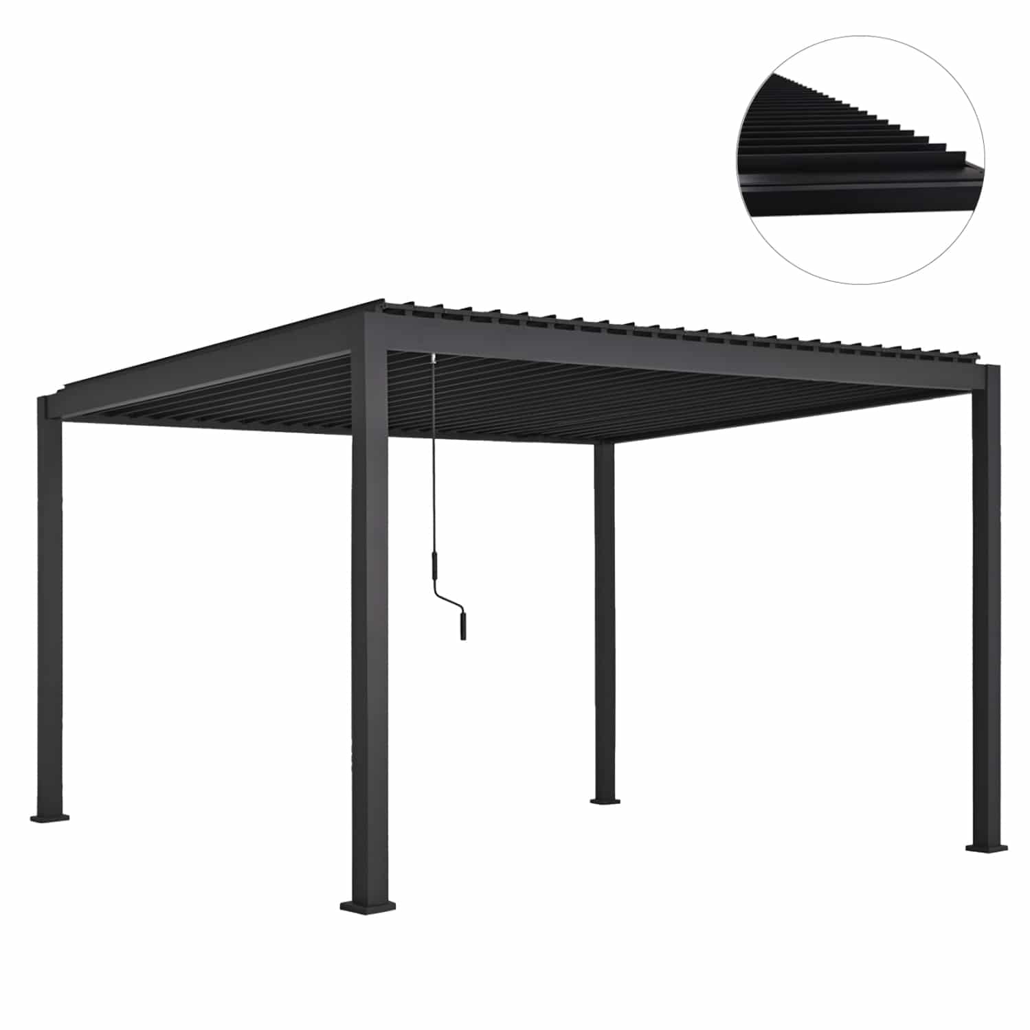 HM6612.01 ΒΙΟΚΛΙΜΑΤΙΚΗ ΠΕΡΓΚΟΛΑ ΑΛΟΥΜΙΝΙΟΥ DOMECIL HM6612.01 ΜΕ ΜΕΤΑΛ. ΠΕΡΣΙΔΕΣ--300x400x240Υ - Image 1