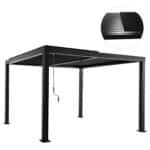 ΒΙΟΚΛΙΜΑΤΙΚΗ ΠΕΡΓΚΟΛΑ ΑΛΟΥΜΙΝΙΟΥ PREMIUM FRANIO HM6609.01 ΜΑΥΡΟ 300x300x240Υ