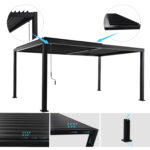 ΒΙΟΚΛΙΜΑΤΙΚΗ ΠΕΡΓΚΟΛΑ ΑΛΟΥΜΙΝΙΟΥ PREMIUM FRANIO HM6610.01 ΜΑΥΡΟ 300x400x240Υ - Image 3