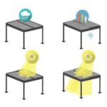 ΒΙΟΚΛΙΜΑΤΙΚΗ ΠΕΡΓΚΟΛΑ ΑΛΟΥΜΙΝΙΟΥ PREMIUM FRANIO HM6609.01 ΜΑΥΡΟ 300x300x240Υ - Image 4