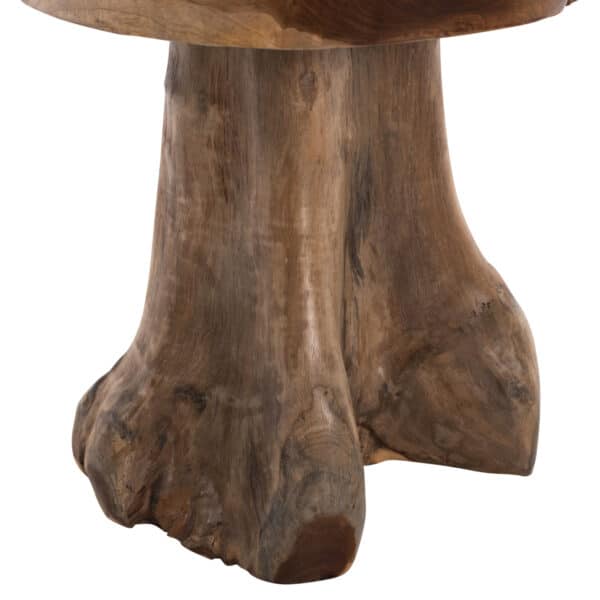 ΒΟΗΘΗΤΙΚΟ ΤΡΑΠΕΖΑΚΙ LOGG HM9351 ΑΠΟ ΜΑΣΙΦ ΞΥΛΟ ΤEAK ΦΥΣΙΚΟ Φ40X45Y εκ. - Image 4