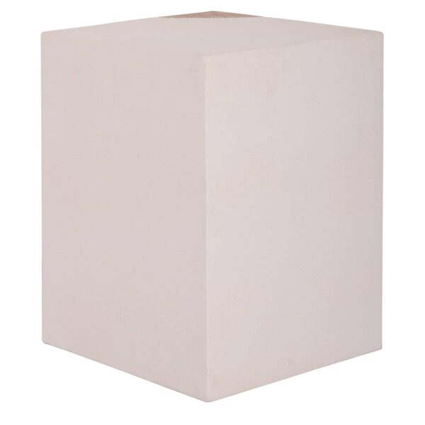 ΒΟΗΘΗΤΙΚΟ ΤΡΑΠΕΖΙ LEIA-ΣΚΑΜΠΟ HM18163.02 FIBER CEMENT ΛΕΥΚΟ-ΞΥΛΟ TEAK 32.5x32.5x46Υεκ. - Image 4