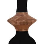 ΔΙΑΚΟΣΜΗΤΙΚΟ ΒΑΖΟ ΔΑΠΕΔΟΥ NEBULA HM4660.01S FIBER CEMENT ΜΑΥΡΟ--ΞΥΛΟ ΤΕΑΚ Φ45x115Υεκ - Image 5