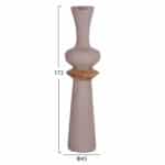 ΔΙΑΚΟΣΜΗΤΙΚΟ ΒΑΖΟ ΔΑΠΕΔΟΥ NEBULA HM4660.05L FIBER CEMENT TAUPE--ΞΥΛΟ ΤΕΑΚ Φ45x172Υεκ - Image 2