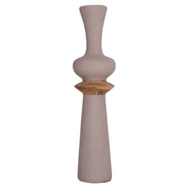 ΔΙΑΚΟΣΜΗΤΙΚΟ ΒΑΖΟ ΔΑΠΕΔΟΥ NEBULA HM4660.05L FIBER CEMENT TAUPE--ΞΥΛΟ ΤΕΑΚ Φ45x172Υεκ - Image 3