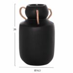 ΔΙΑΚΟΣΜΗΤΙΚΟ ΒΑΖΟ MIBO HM4688.01M ΤΕΡΑΚΟΤΑ ΜΑΥΡH--ΧΕΡΟΥΛΙΑ ΦΥΣΙΚΟ RATTAN Φ16,5x26Υεκ - Image 2