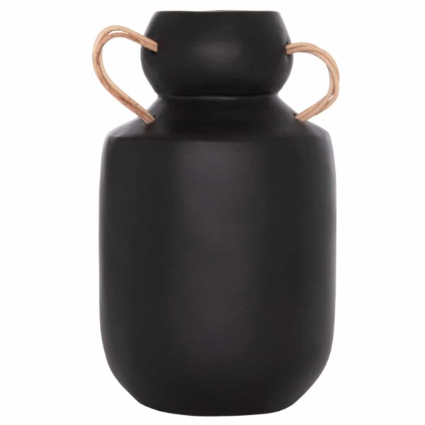 ΔΙΑΚΟΣΜΗΤΙΚΟ ΒΑΖΟ MIBO HM4688.01M ΤΕΡΑΚΟΤΑ ΜΑΥΡH--ΧΕΡΟΥΛΙΑ ΦΥΣΙΚΟ RATTAN Φ16,5x26Υεκ - Image 3