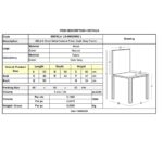 BELLA Καρέκλα Τραπεζαρίας, Μέταλλο Βαφή Φυσικό, Ύφασμα Απόχρωση Γκρι 50x56x80cm - Image 3