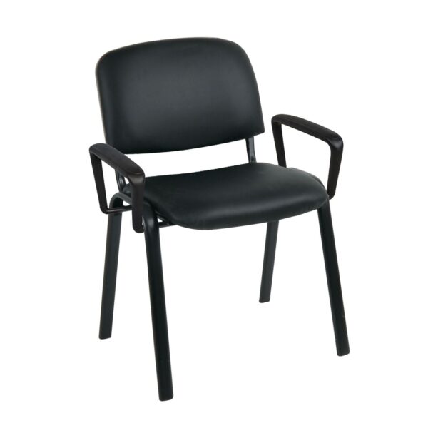 SIGMA Πολυθρόνα Γραφείου Επισκέπτη Μέταλλο Μαύρο / PVC Μαύρο 62x60x79cm - Image 2
