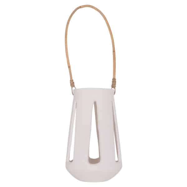 ΕΠΙΤΡΑΠΕΖΙΟ ΦΑΝΑΡΙ ERANTYL HM4696.02L ΛΕΥΚΟ FIBER CEMENT & ΧΕΡΟΥΛΙ RATTAN Φ17x27Yεκ. - Image 3