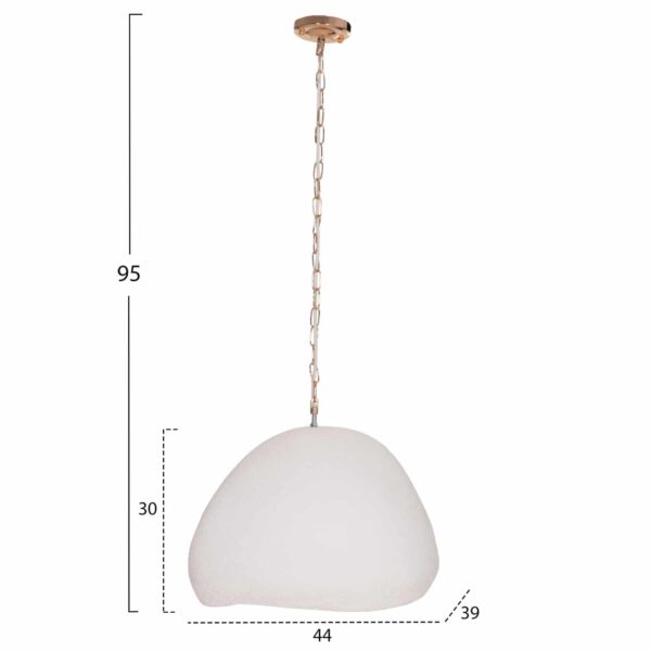 ΦΩΤΙΣΤΙΚΟ ΟΡΟΦΗΣ ΚΡΕΜΑΣΤΟ JAYLEN HM4703.02S FIBER CEMENT ΛΕΥΚΟ - Image 2