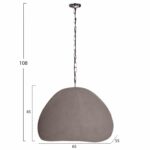 ΦΩΤΙΣΤΙΚΟ ΟΡΟΦΗΣ ΚΡΕΜΑΣΤΟ JAYLEN HM4703.03L FIBER CEMENT ΓΚΡΙ 65x55x45Υεκ. - Image 2