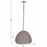 ΦΩΤΙΣΤΙΚΟ ΟΡΟΦΗΣ ΚΡΕΜΑΣΤΟ JAYLEN HM4703.03S FIBER CEMENT ΓΚΡΙ 44x39x30Υεκ. - Image 2