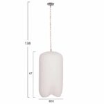 ΦΩΤΙΣΤΙΚΟ ΟΡΟΦΗΣ ΚΡΕΜΑΣΤΟ LOGKY HM4704.02L--FIBER CEMENT ΛΕΥΚΟ 35x35x67Υεκ - Image 2